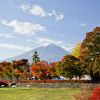 Gunung Fuji dan Momiji Kairou saat musim gugur tiba (en.kawaguchiko.net). Gunung Fuji dan Momiji Kairou saat musim gugur tiba (en.kawaguchiko.net).