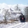 SL Fuyu no Shitsugen SL Fuyu no Shitsugen melintasi dataran bersalju di Hokkaido