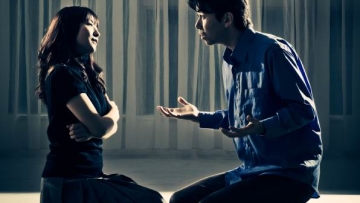 young japanese couple arguing - istock_000015073519small