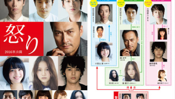 Ken Watanabe, Aoi Miyazaki, dan Kenichi Matsuyama membintangi film berjudul Anger