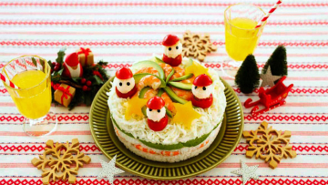 Sushi cake, kue Natal dari sushi yang menjadi hidangan laris pada musim liburan di Jepang