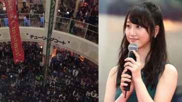 Wah, Rena Matsui mampu menarik kerumunan banyak orang dalam acara talk show!