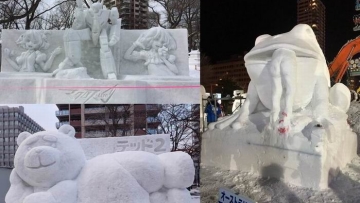 Sapporo Snow Festival tampilkan patung-patung salju yang keren, lucu, hingga unik!
