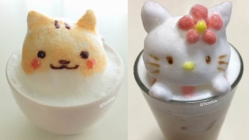 Latte Art Bertema Kucing Yang Terlalu Sayang Untuk Dihabiskan