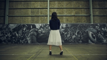 Seniman Jepang Ciptakan Mural Kapur Tulis Terbesar di Dunia 2