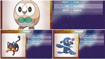 Tiga Pokemon Baru Sebagai Starter Pokemon Sun dan Moon 0