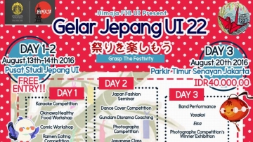 Gelar Jepang 22 UI 13-14, dan 20 Agustus 2016, Pusat Studi Jepang UI & Parkir Timur Senayan (2)