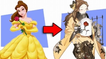 Ilustrator Ubah Karakter Disney Menjadi Putri Anime Cantik Berpakaian Kimono (1)