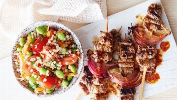 Resep Sate Daging Sapi Miso Dengan Salad Edamame Menggoda Selera