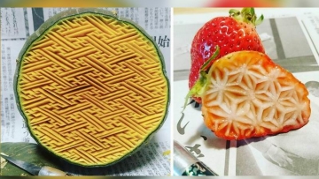 Seniman Jepang Kembali Tampilkan Ukiran Sayuran & Buah-buahan Baru Yang Mengagumkan (4)