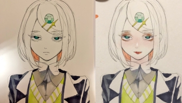 Pakai Make Up Sungguhan, Wajah Karakter Buatan Ilustrator Jepang Jadi Terlihat Nyata