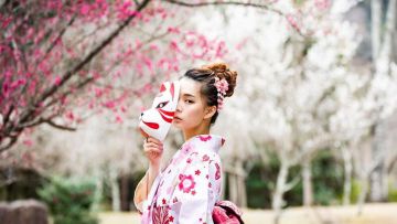 Kimono kanzashi jepang