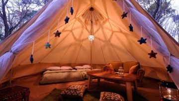 Tempat glamping di Jepang