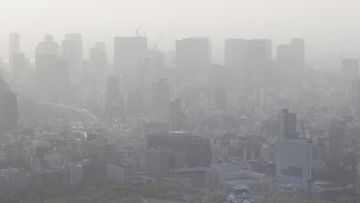 Badai Pasir Kuning Menutupi Sebagian Wilayah Jepang