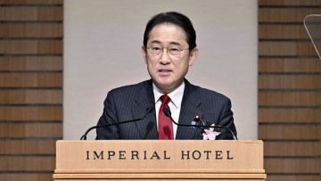 Fumio Kishida saat menyampaikan pidatonya Kamis (23/05) lalu (Kyodo News). Fumio Kishida saat menyampaikan pidatonya Kamis (23/05) lalu (Kyodo News).