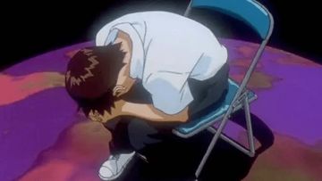 Shinji dalam anime Neon Genesis Evangelion (Studio Gainax) Shinji dalam anime Neon Genesis Evangelion (Studio Gainax)