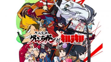 Poster resmi pameran Gurren Lagann vs. Kill la Kill Poster resmi pameran Gurren Lagann vs. Kill la Kill
