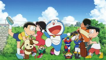 Salah satu adegan di film Doraemon: Nobita's Earth Symphony (Toho via Crunchyroll). Salah satu adegan di film Doraemon: Nobita's Earth Symphony (Toho via Crunchyroll).