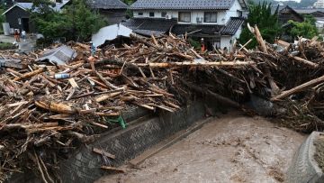 Area dimana 4 orang menghilang pasca banjir melanda Wajima, Prefektur Ishikawa (MainichiTakehiko Oni banjir di Semenanjung Noto