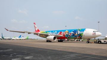Livery Sonic the Hedgehog (AirAsia Newsroom) Kolaborasi AirAsia dan ATLUS tampilkan livery Sonic the Hedhehog