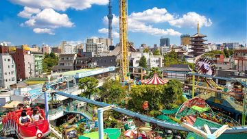 Asakusa Hanayashiki merayakan hari jadinya yang ke-170 pada tanggal 7 Agustus 2023 Asakusa Hanayashiki merayakan hari jadinya yang ke-170 pada tanggal 7 Agustus 2023