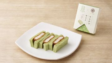 Sandwich matcha unik dari Maisen yang bisa didapatkan di Kyoto. Sandwich matcha unik dari Maisen yang bisa didapatkan di Kyoto.