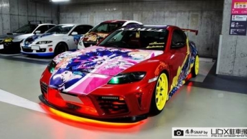 Mobil-mobil itasha mendapat tempat kehormatan di Akihabara (1)