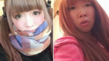 Pria Jepang Ini Shock Lihat Wajah Asli Pacarnya Tanpa Make Up (1)