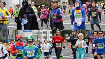 Seru! Para cosplayer kembali mengambil alih Tokyo Marathon!