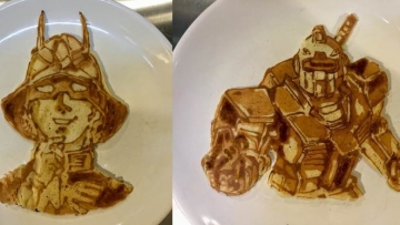 Wow! Mobile suit dan Char dari anime Gundam 1979 dibuat menjadi pancake oleh penggemarnya!