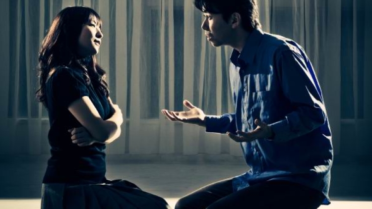 young japanese couple arguing - istock_000015073519small
