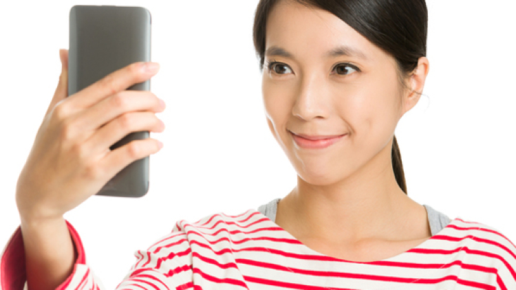Asian girl selfie