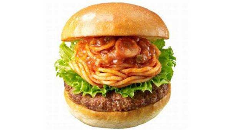 Sphagetti burger  Credit Tatsuya Kawagoe.