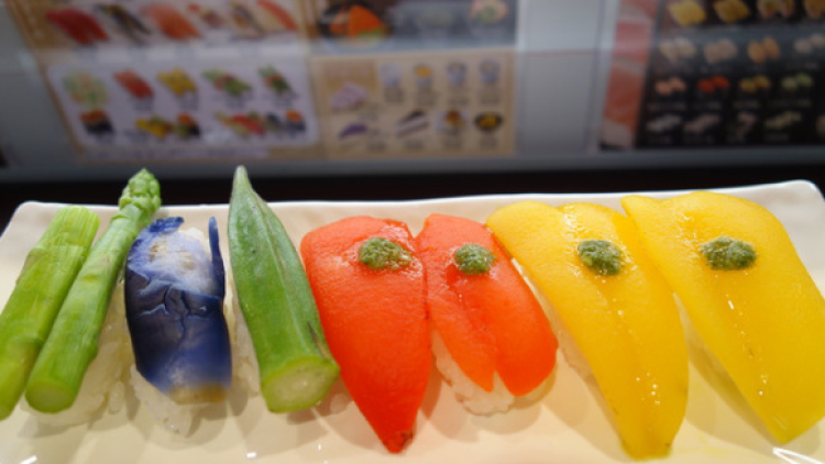 Kunjungi dan rasakan sensasi sushi vegetarian di restoran sushi baru di Tokyo! (5) Kunjungi dan rasakan sensasi sushi vegetarian di restoran sushi baru di Tokyo! (5)
