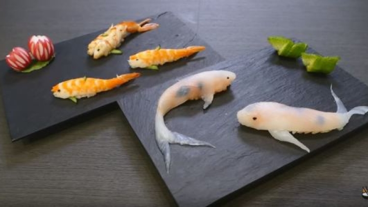 Cara Membuat Sushi Berbentuk Ikan Koi yang Cantik