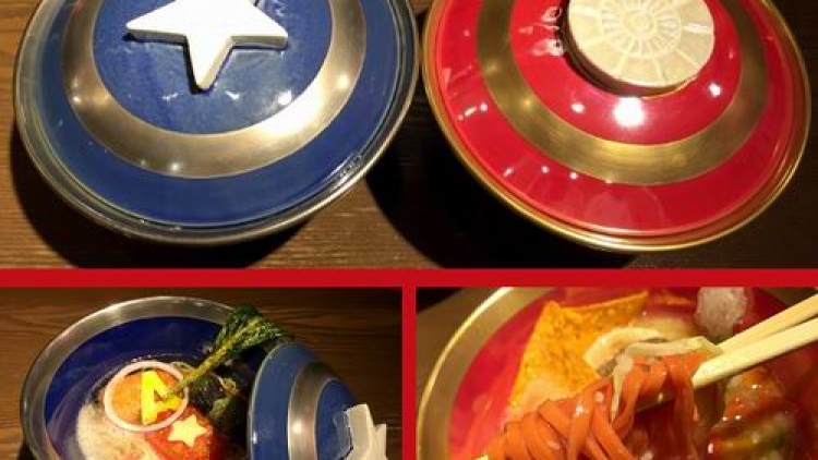 Restoran di Tokyo Sajikan Ramen Captain America & Iron Man (1)