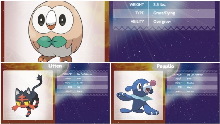 Tiga Pokemon Baru Sebagai Starter Pokemon Sun dan Moon 0