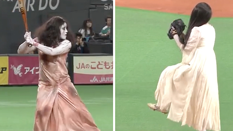 Sadako dan Kayako Adu Kuat di Pertandingan Baseball 1 Sadako dan Kayako Adu Kuat di Pertandingan Baseball 1