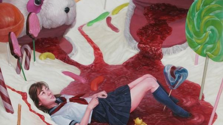 Seniman Jepang Ciptakan Lukisan Bertema Siswi SMA & Mainan Menyeramkan