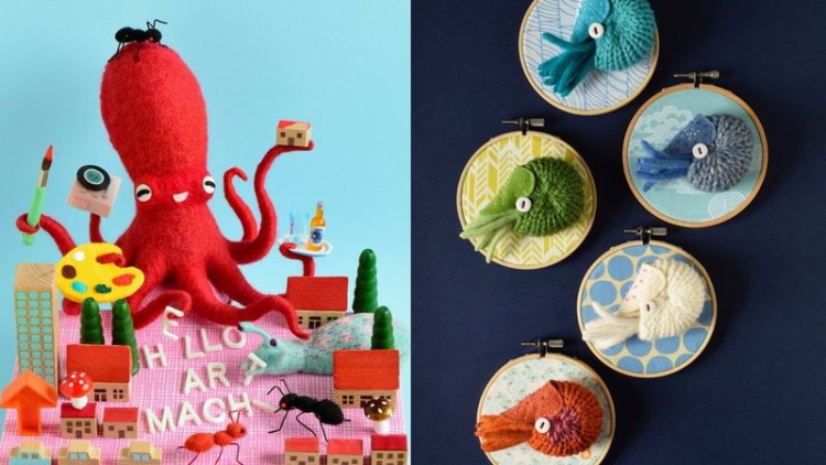 Seniman Jepang Ciptakan Aneka Hewan Laut dari Benang Wol