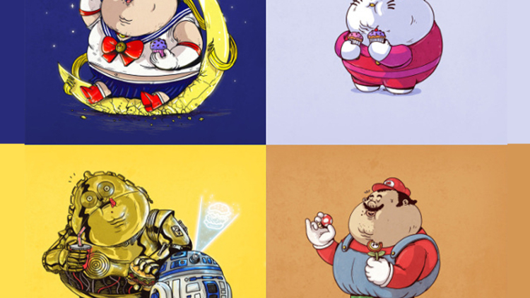 Seniman Ini Membuat Karakter Menjadi Gemuk