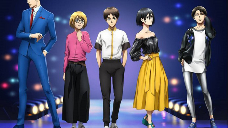 Para Karakter Attack on Titan Terlihat  Stylish dalam Kolaborasi Fashion Ini