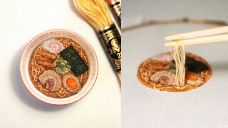 Wow, Seniman Jepang Buat Miniatur Makanan Gunakan Jarum & Benang Bordir! (1) Wow, Seniman Jepang Buat Miniatur Makanan Gunakan Jarum & Benang Bordir! (1)