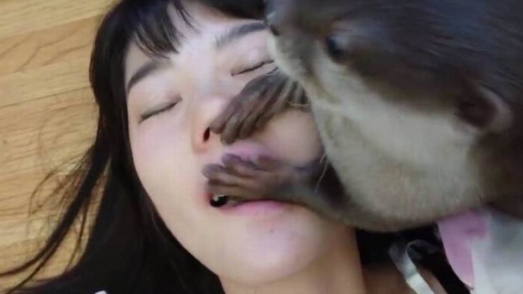 Wajah Idol Erina Kamiya Diobok-obok Oleh Otter Dari Jepang Yang Usil
