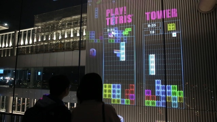 Tetris di Gedung Osaka Tetris di Gedung Osaka