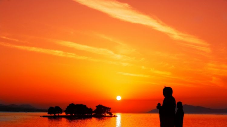 Sunset di Danau Shinji