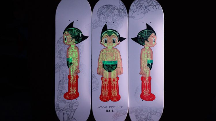 BAIT x Astro Boy x Atom Project Glow in the Dark Skate