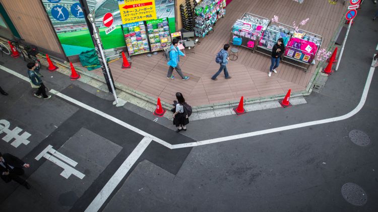 Jepang Kondisi Shinjuku yang sangat sepi