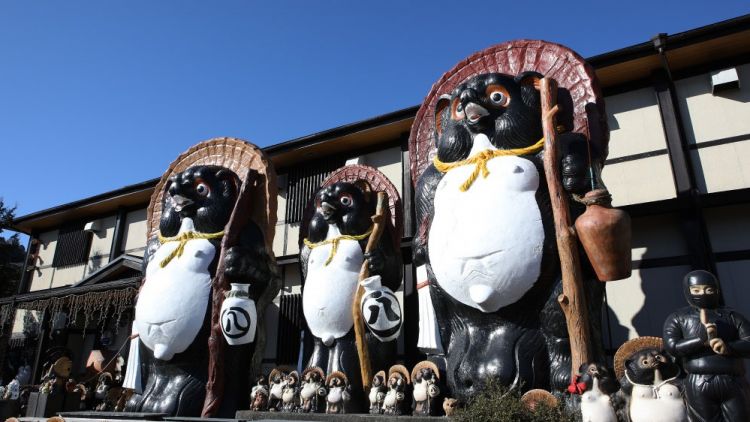 Patung Tanuki di Tanuki Mura, Shigaraki (Website/tanukimura.com)