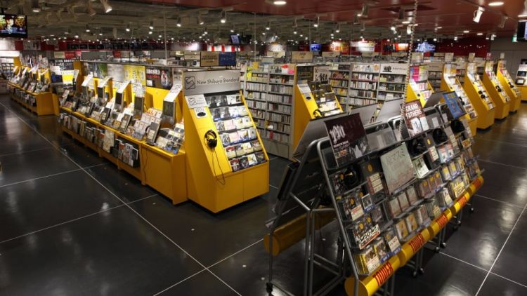 Ilustrasi. Bagian dalam toko Tower Records di Shibuya (Tower Records Japan via Pen Online).